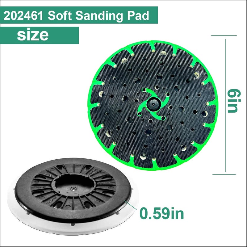 TISDA Upgraded 202461 Soft Sanding Pad Fits for Festool RO 150 FEQ Sander,Compatible with Festool Grinder Accessories Finish Sander, 6-Inch 150mm, 1Pack - Image 3
